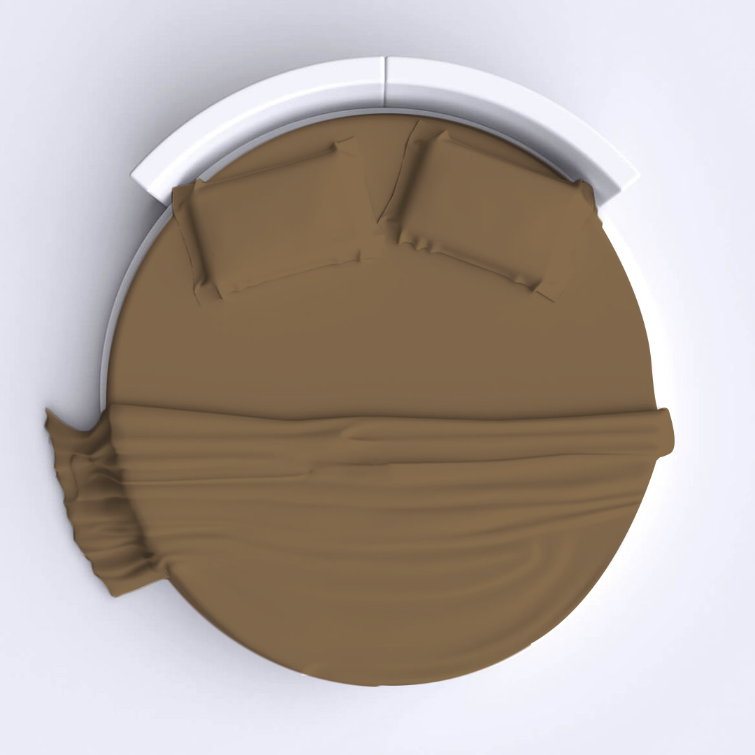 Taupe Round Bed Sheet