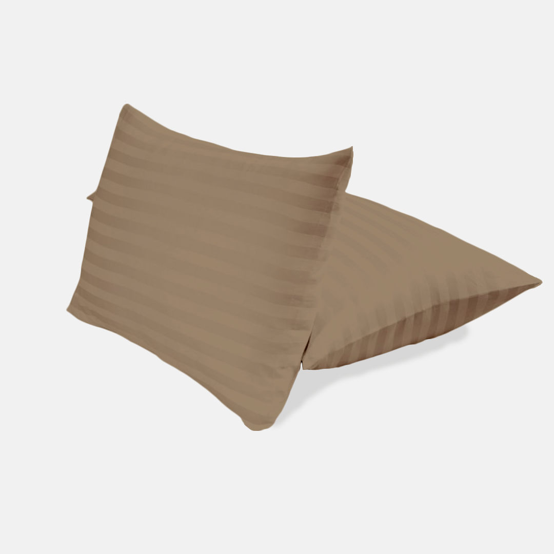 Taupe Stripe Pillow Cover