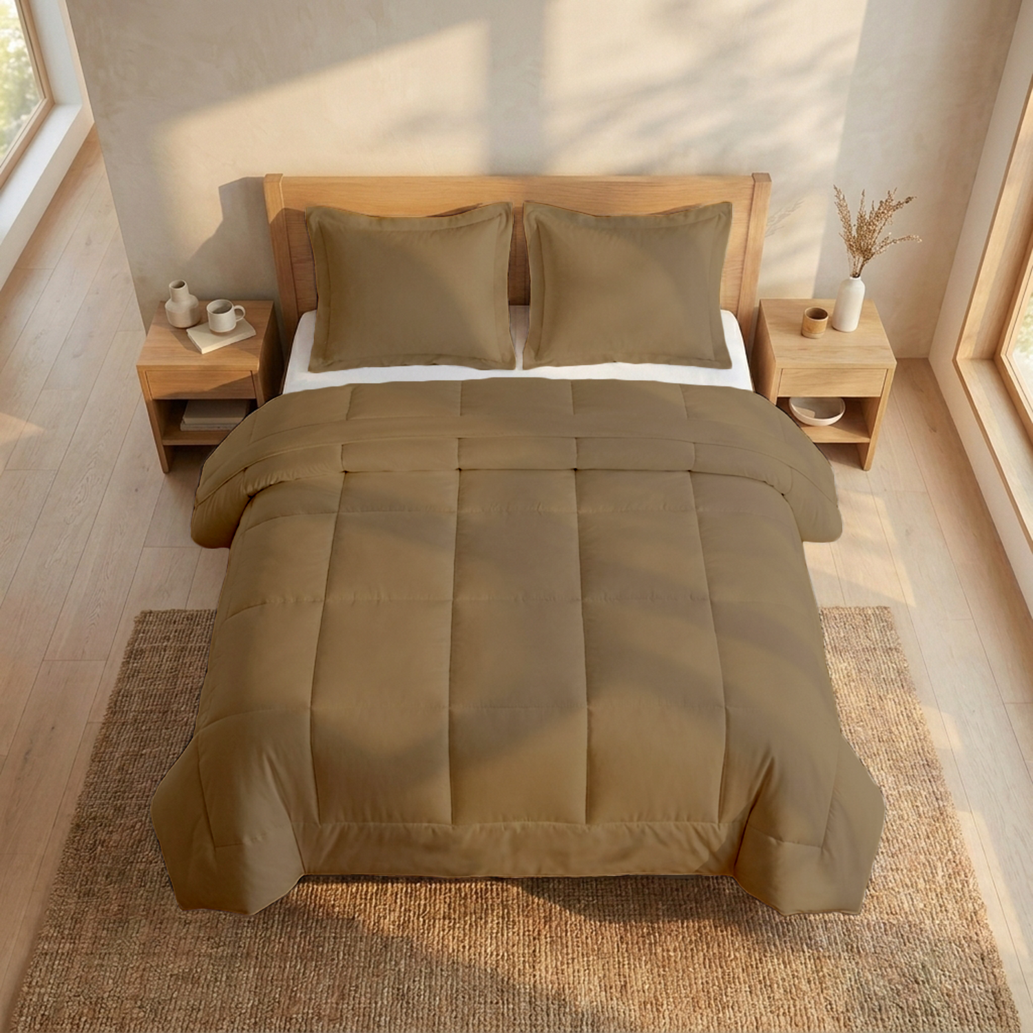 Taupe 200 GSM All Season Comforter