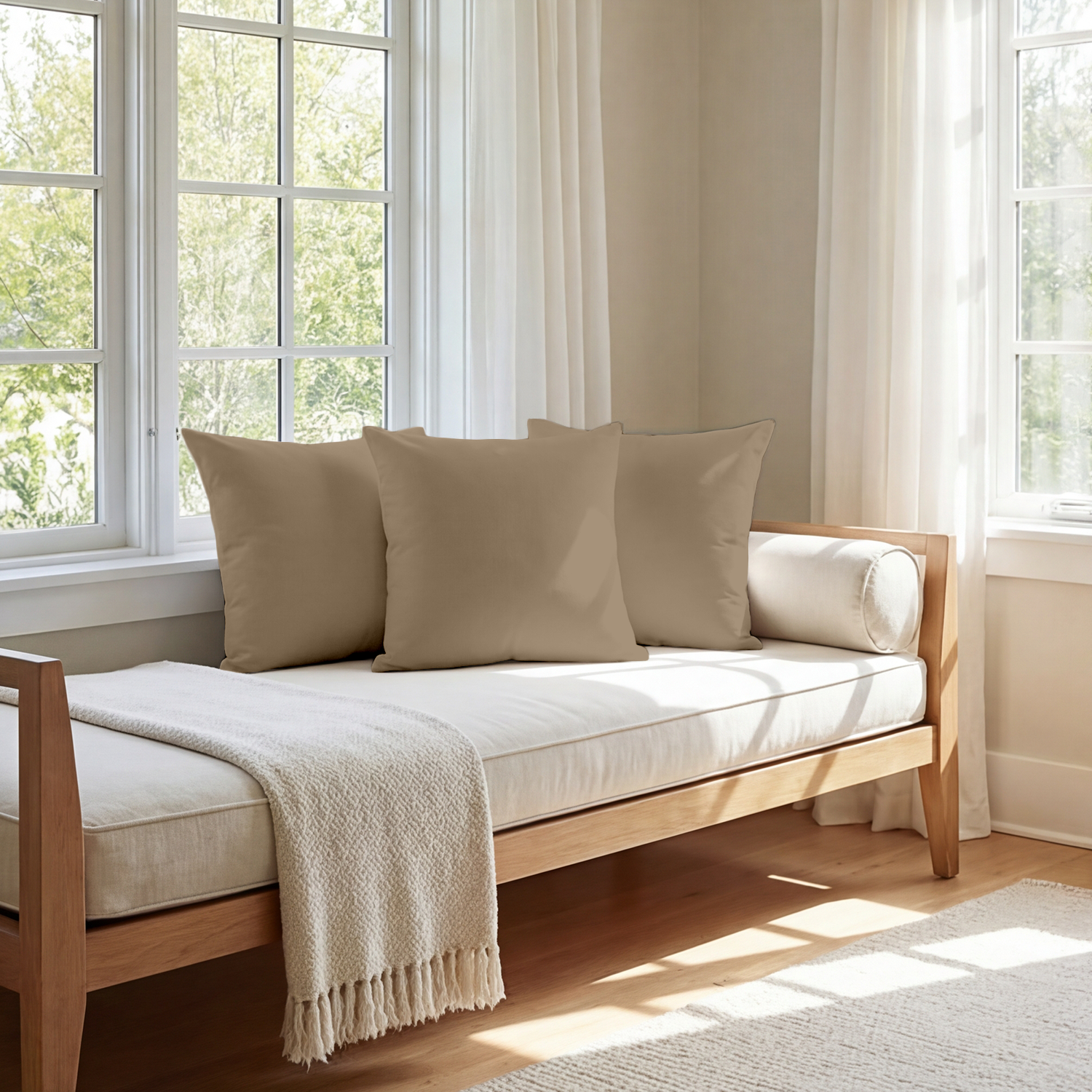 Taupe Cushion Covers