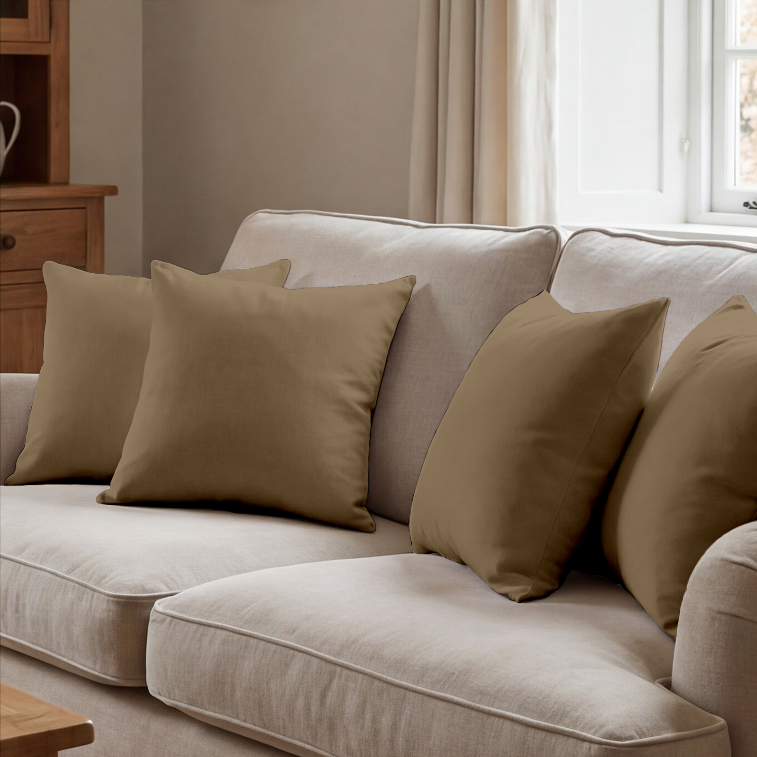 Taupe Cushion Covers