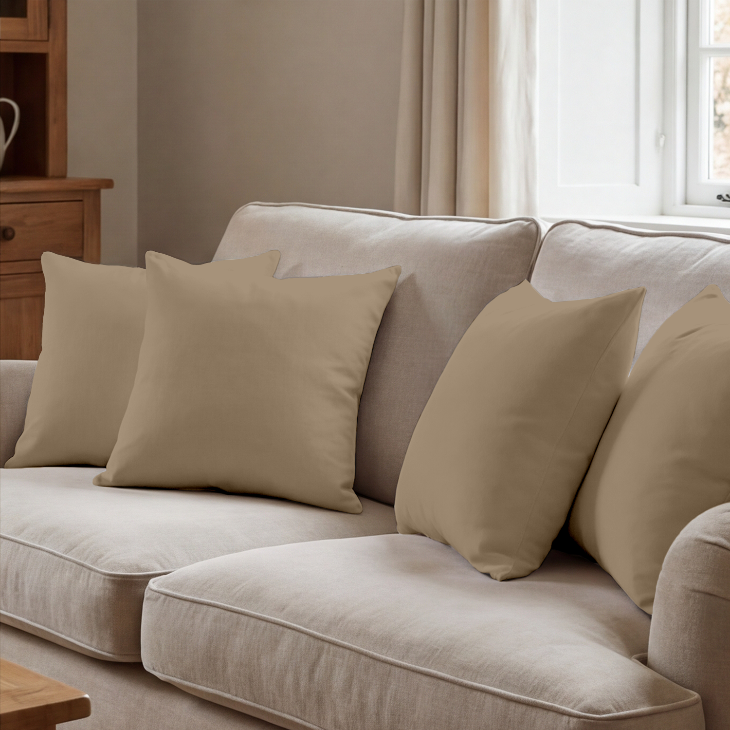 Taupe Cushion Covers