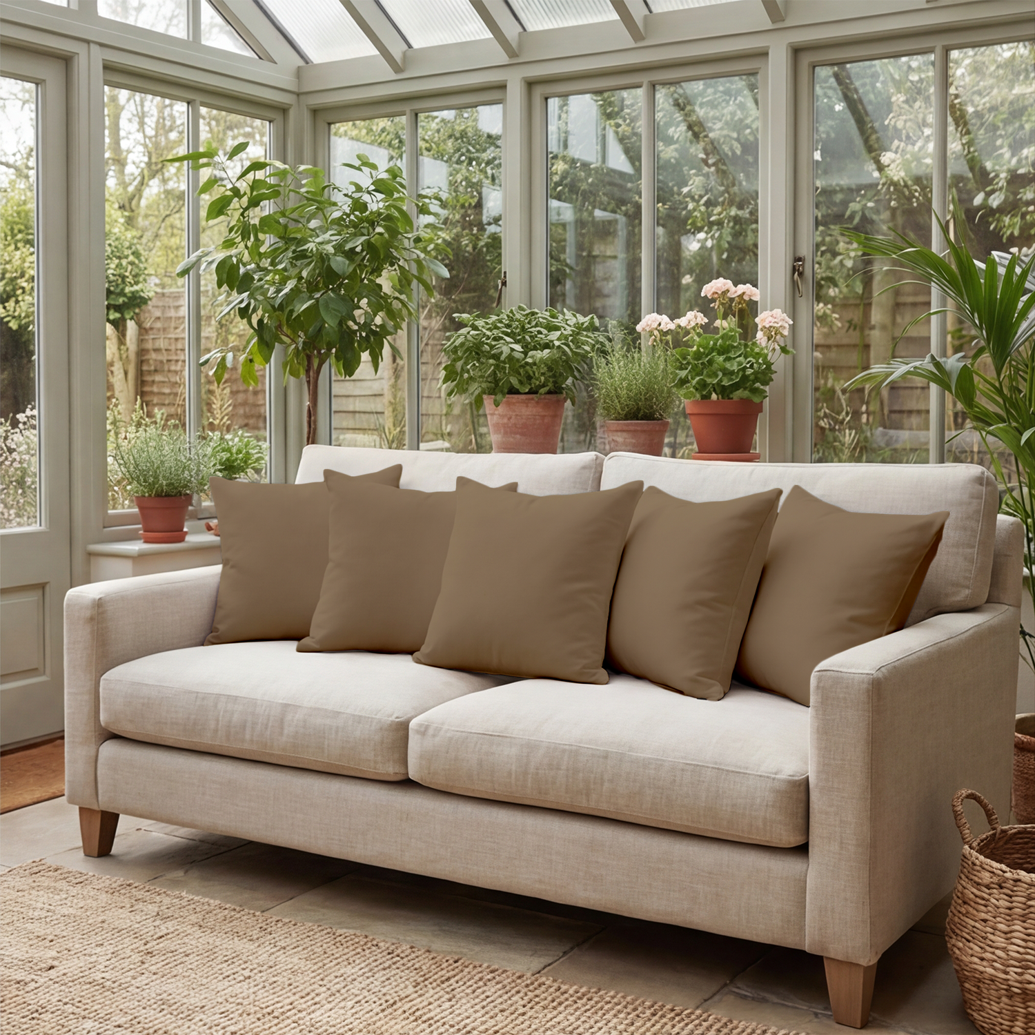 Taupe Cushion Covers