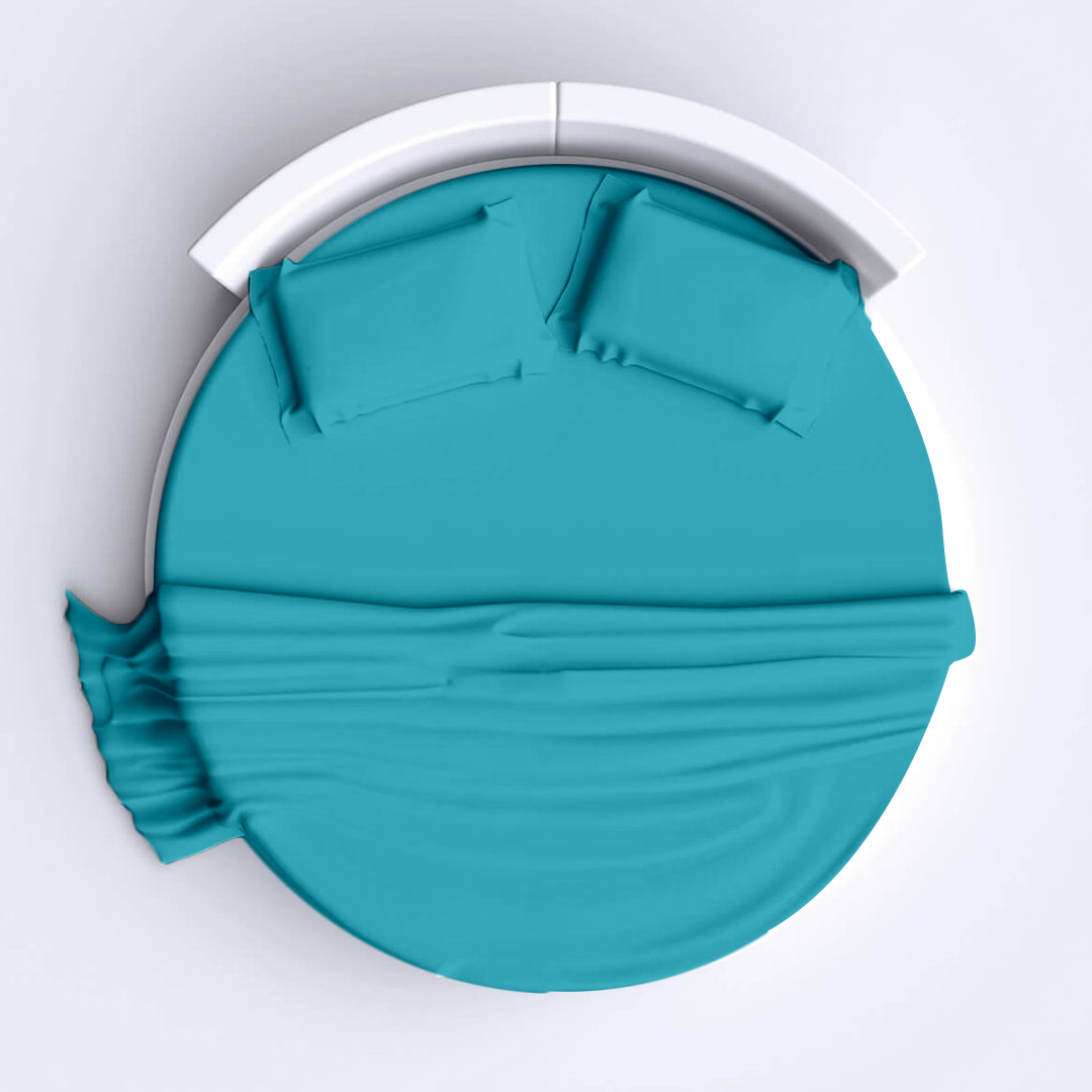 Turquoise Round Bed Sheets