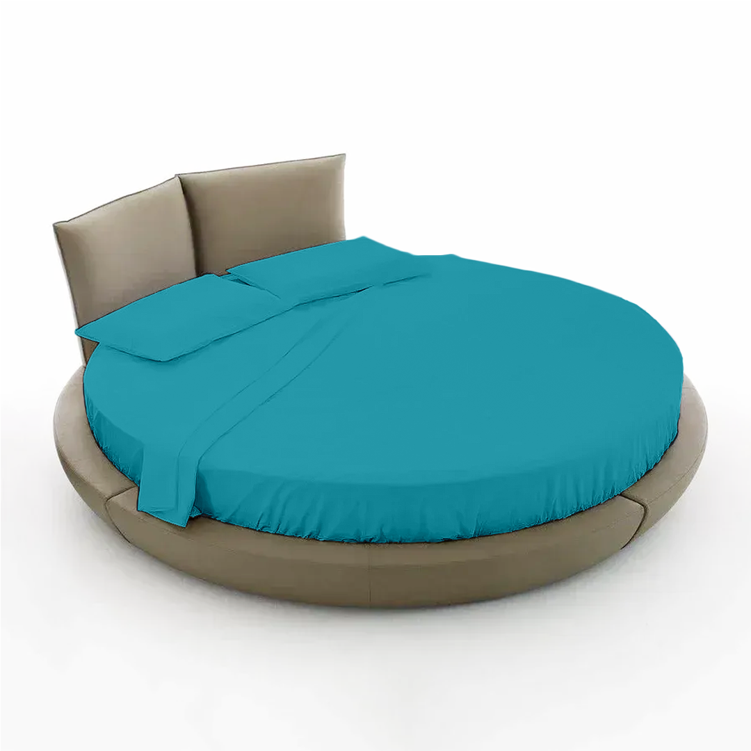 Turquoise Round Bed Sheets