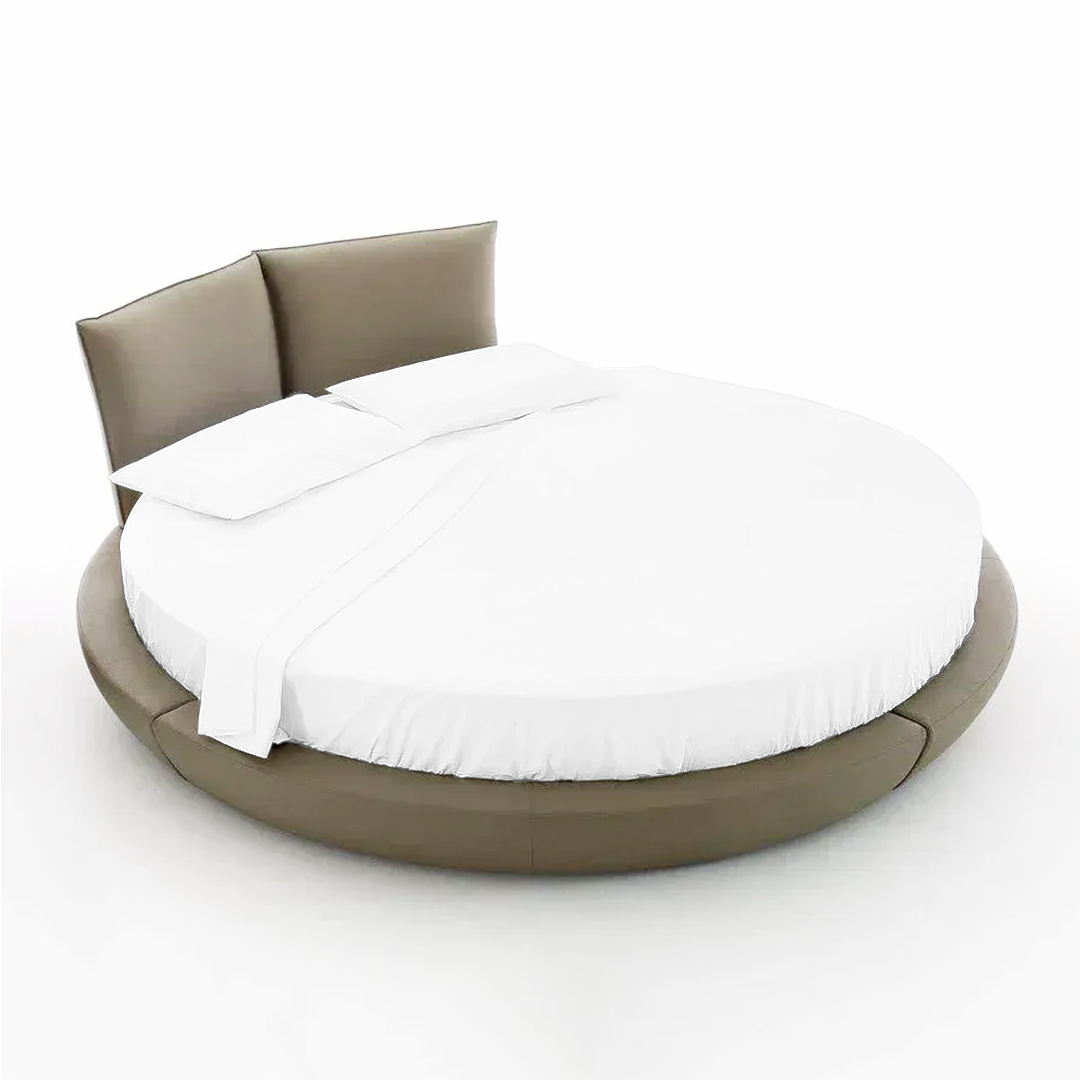 White Round Bed Sheet