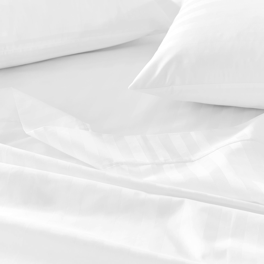 White Stripe Bed Sheet Sets