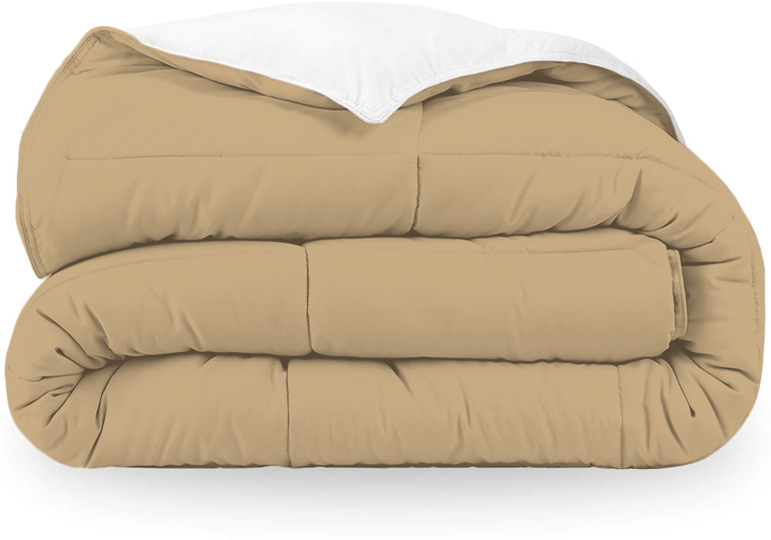 Beige and White Reversible Comforter
