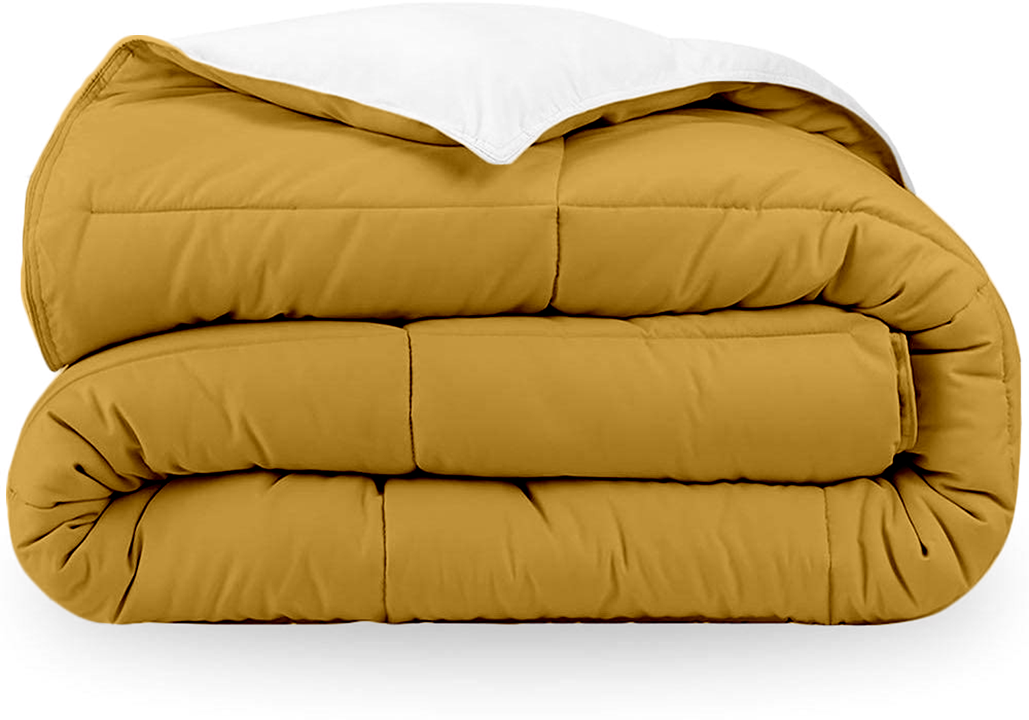 Gold and White Reversible Comforter