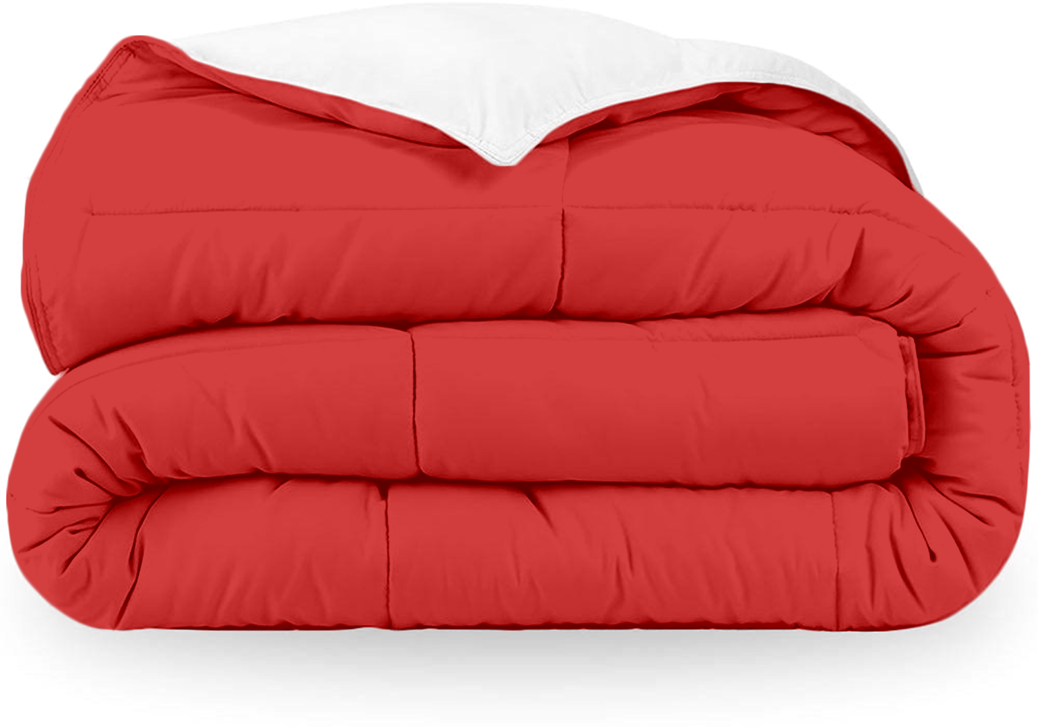 Red and White Reversible Comforter