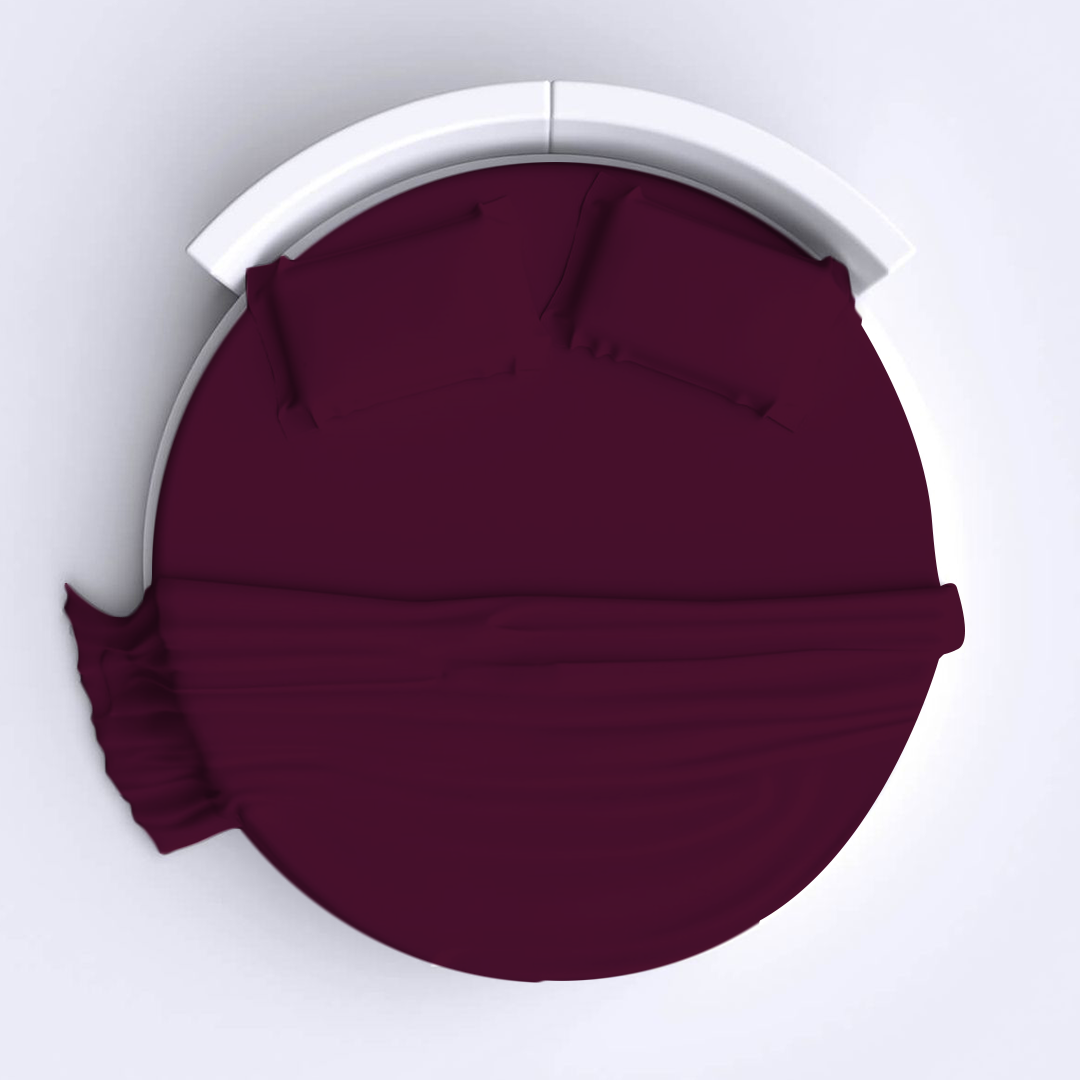 Wine Round Bed Sheets