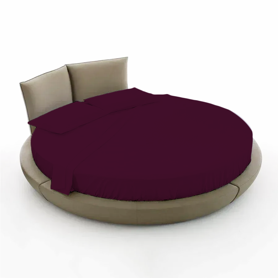 Wine Round Bed Sheets