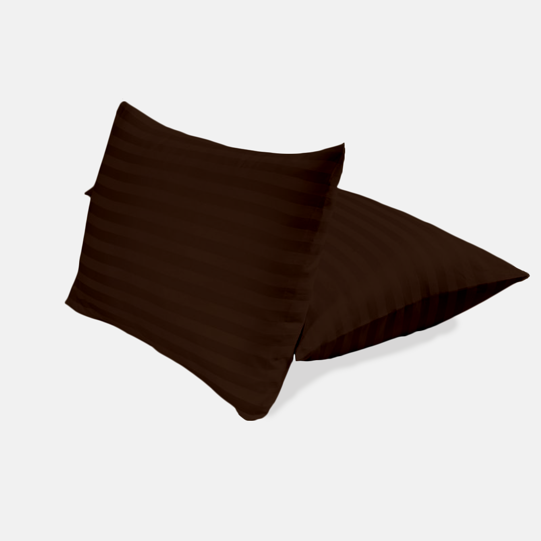 Chocolate Stripe Pillow Cover