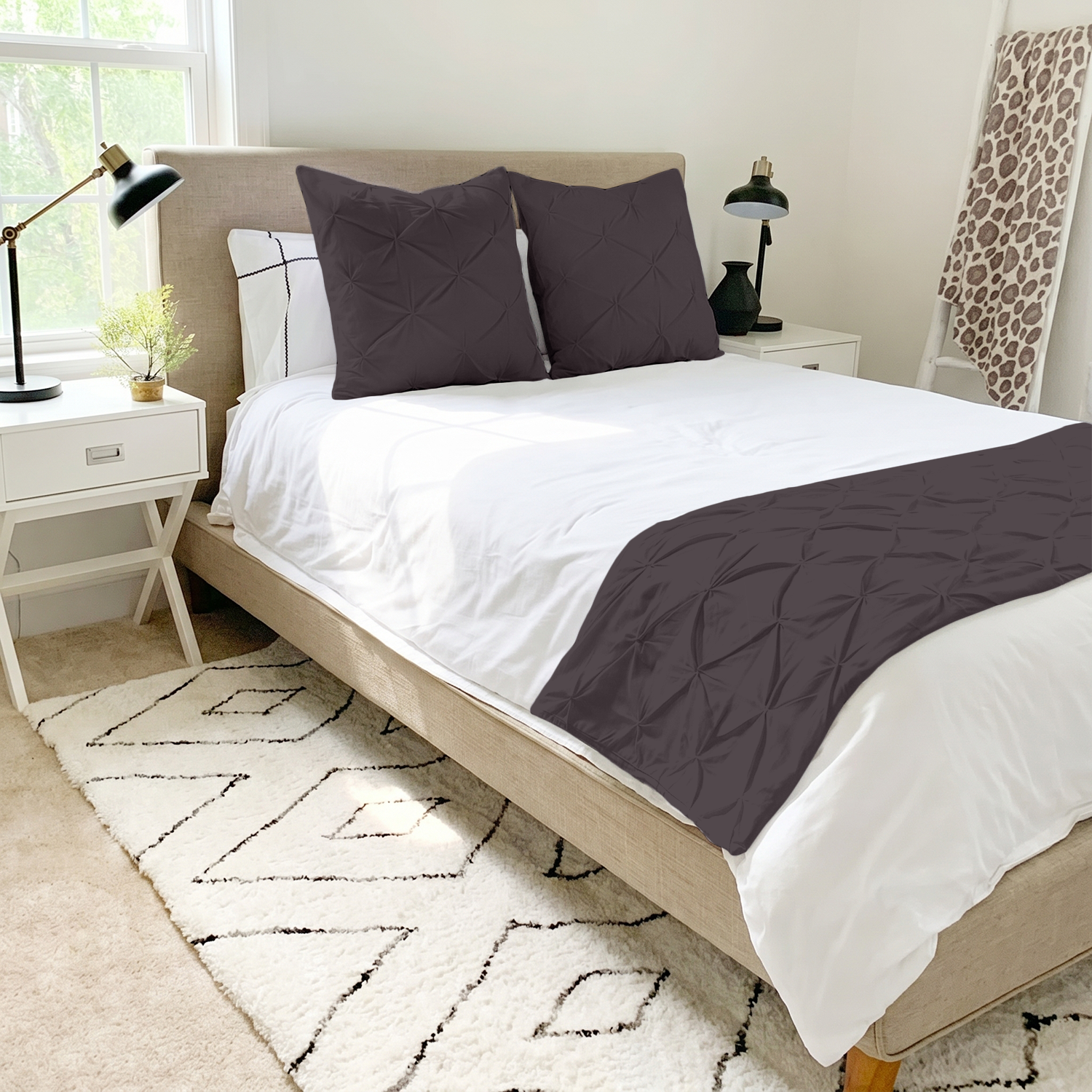 Lavender Pinch Bed Runner