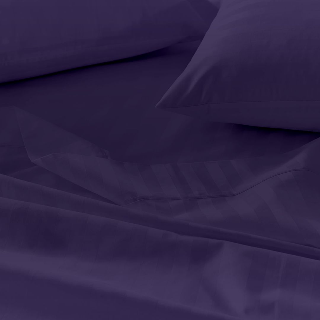 Purple Stripe Bed Sheet Sets