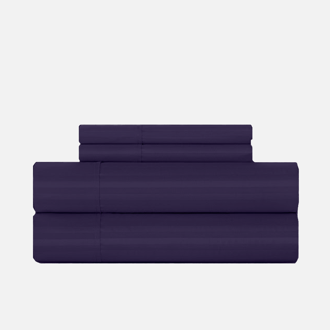 Purple Stripe Bed Sheet Sets