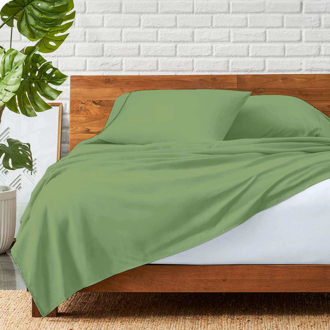 Flat Sage Green Bed Sheet