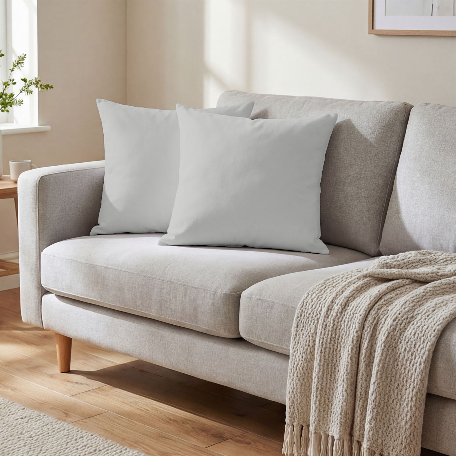 Light Grey Cushion Covers