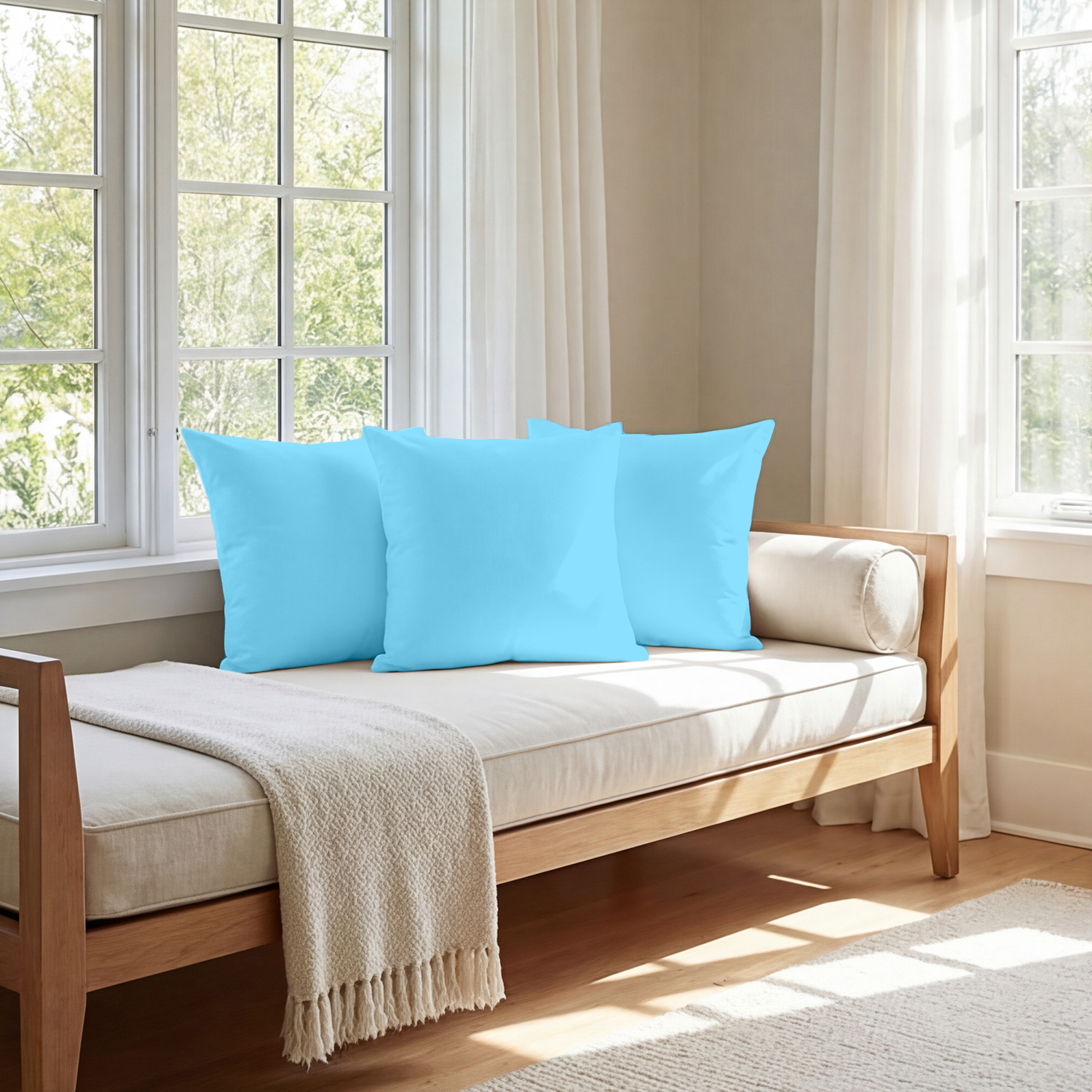 Light Blue Cushion Covers