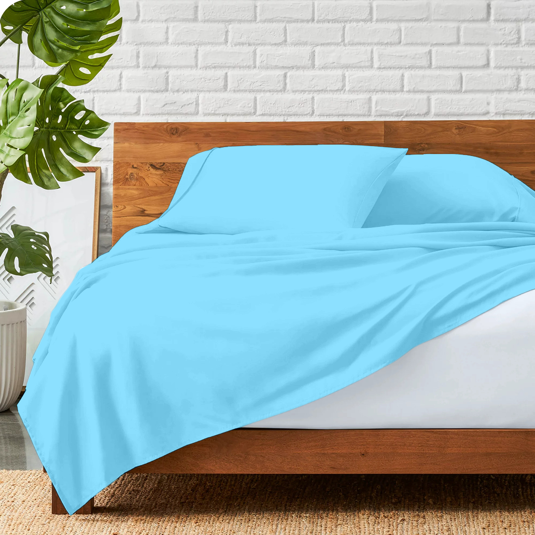 Light Blue Stripe Bed Sheet