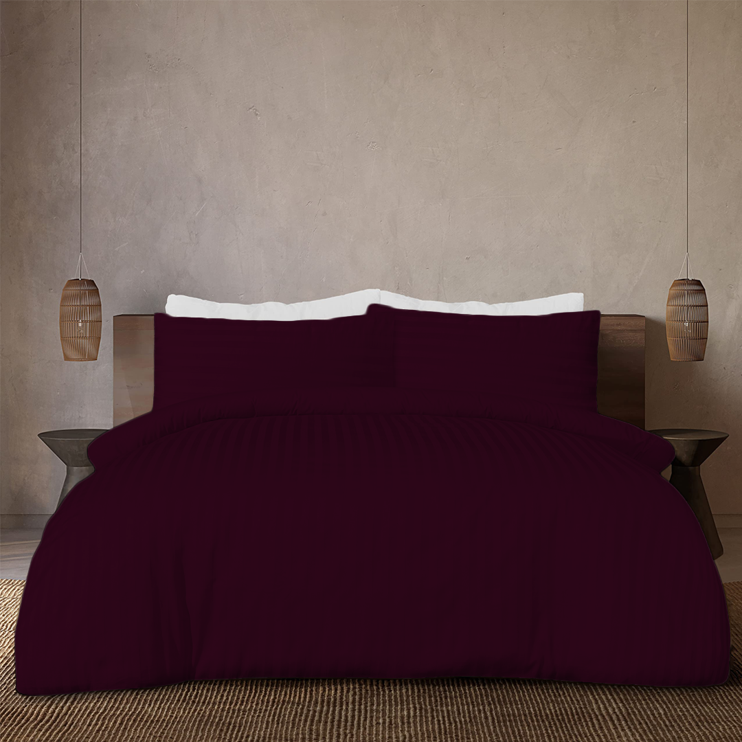 Wine Stripe Duvet Covers
