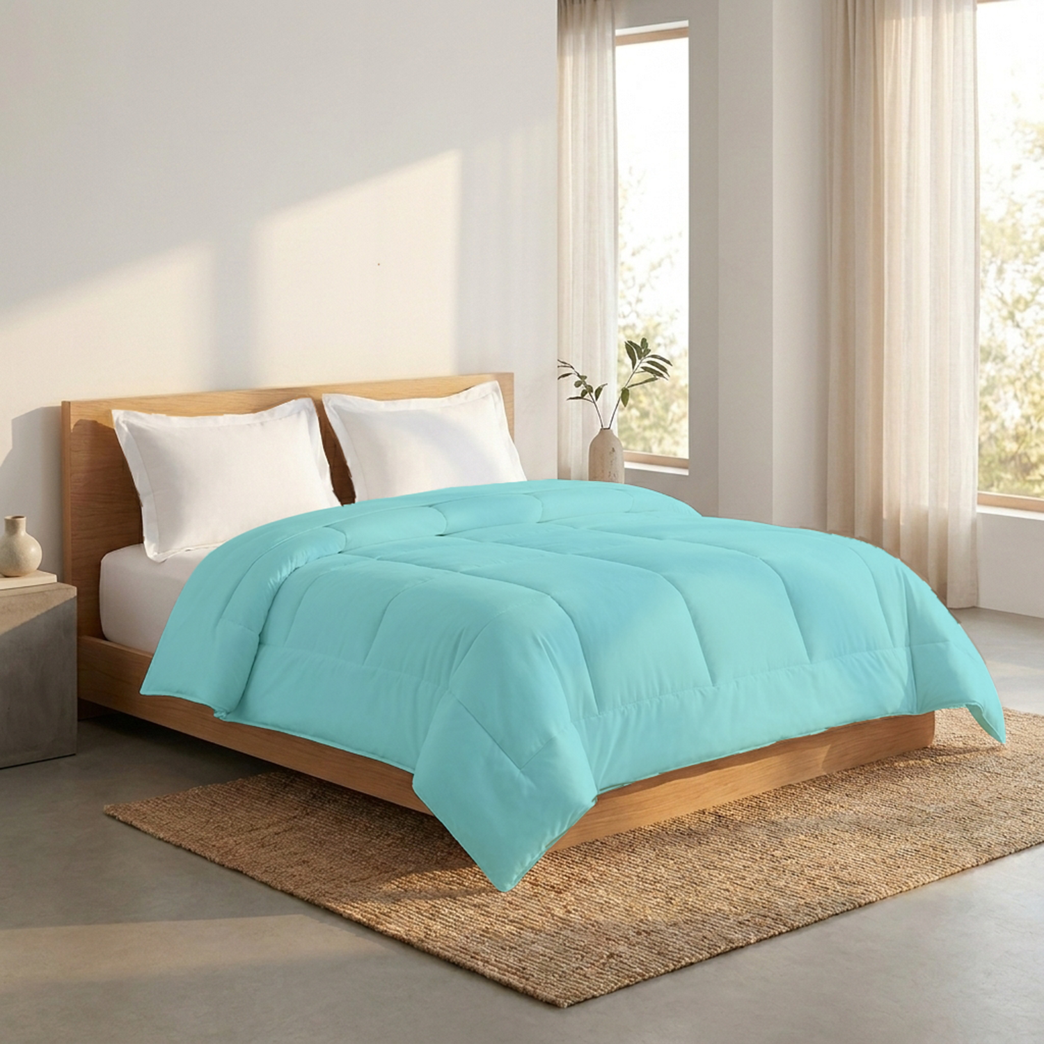 Aqua Blue 100 GSM AC Comforter