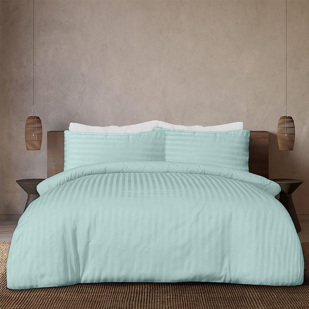Aqua Blue Stripe Duvet Covers