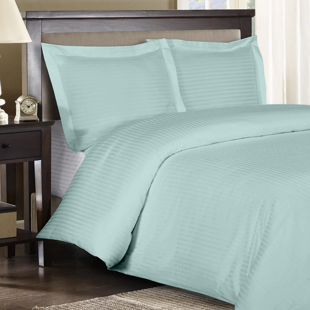 Aqua Blue Stripe Duvet Covers