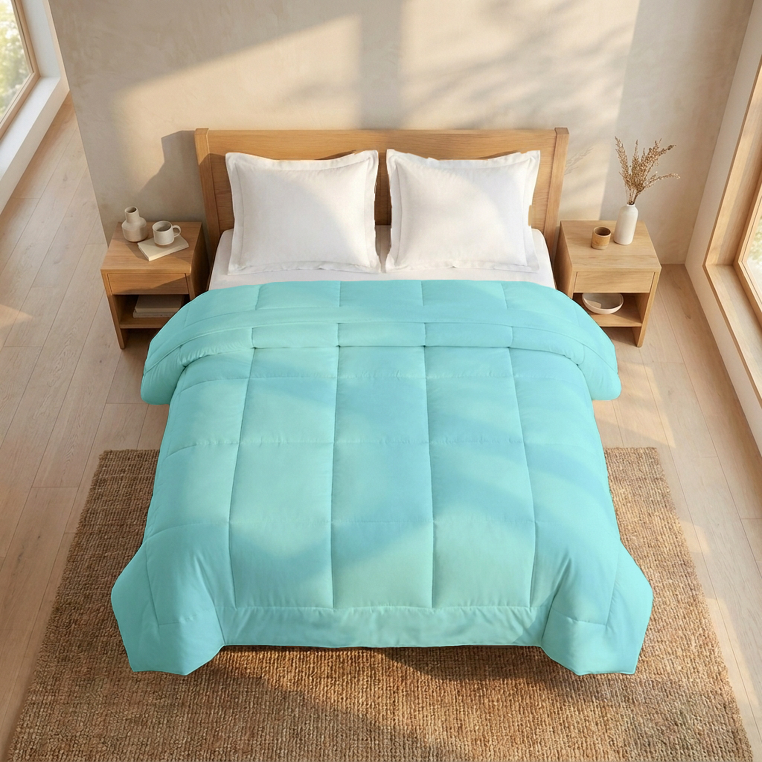 Aqua Blue 150 GSM Comforter