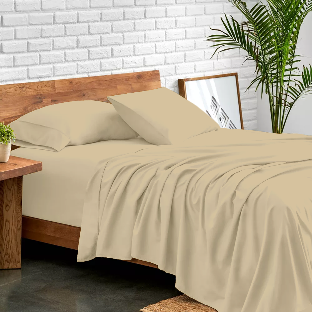 Beige Bed Sheet Sets