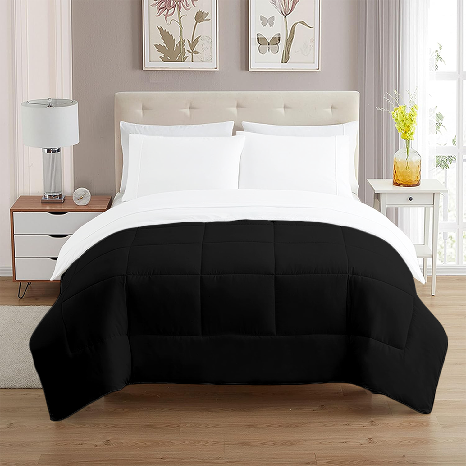 Black and White Reversible Comforter