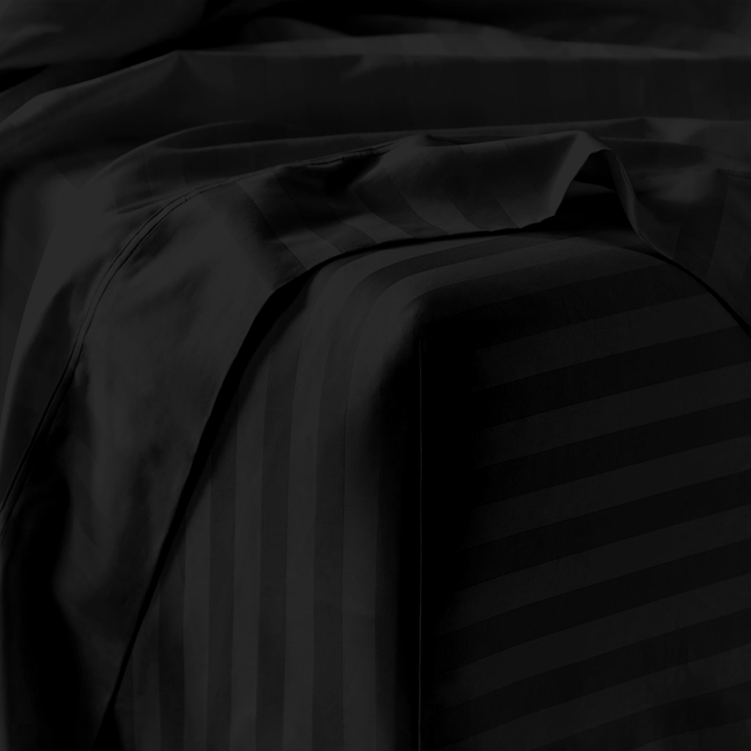 Black Stripe Bed Sheet Set