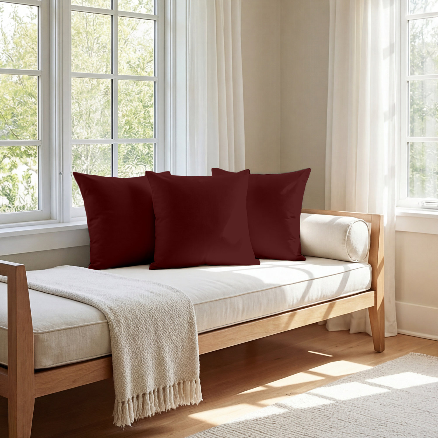 Burgundy Cushion Covers