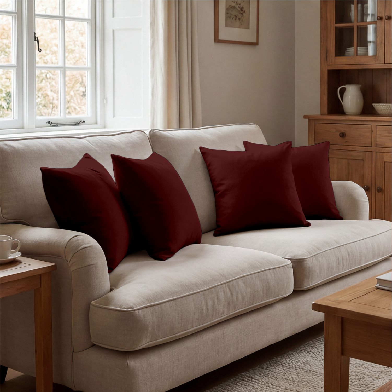 Burgundy Cushion Covers