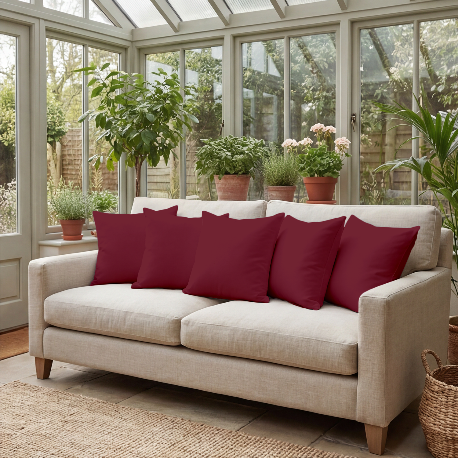 Burgundy Cushion Covers