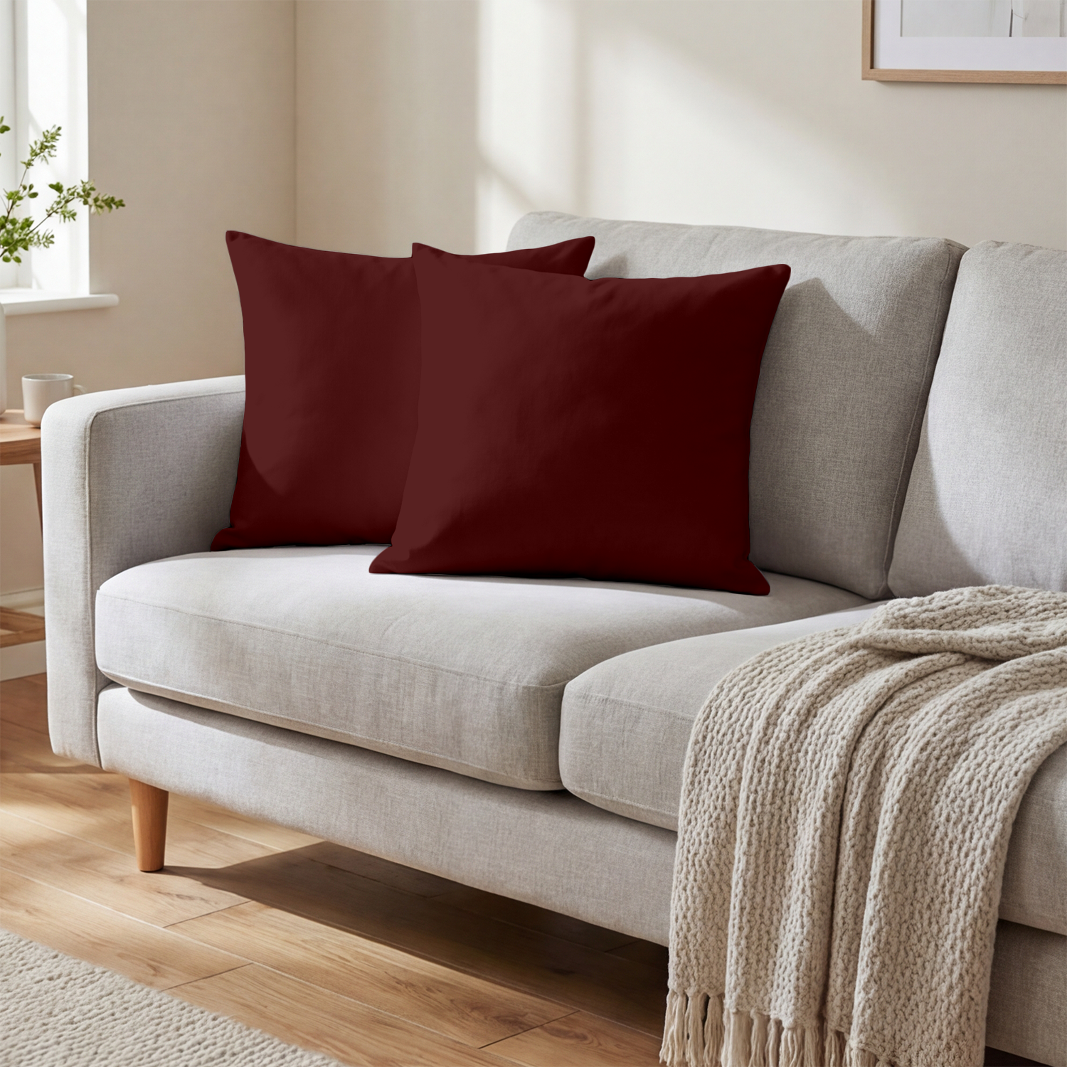 Burgundy Cushion Covers