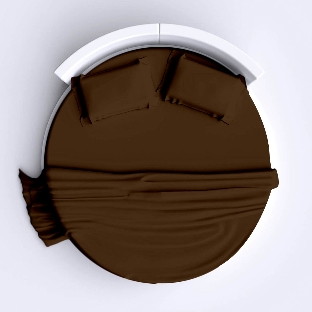Chocolate Round Bed Sheet