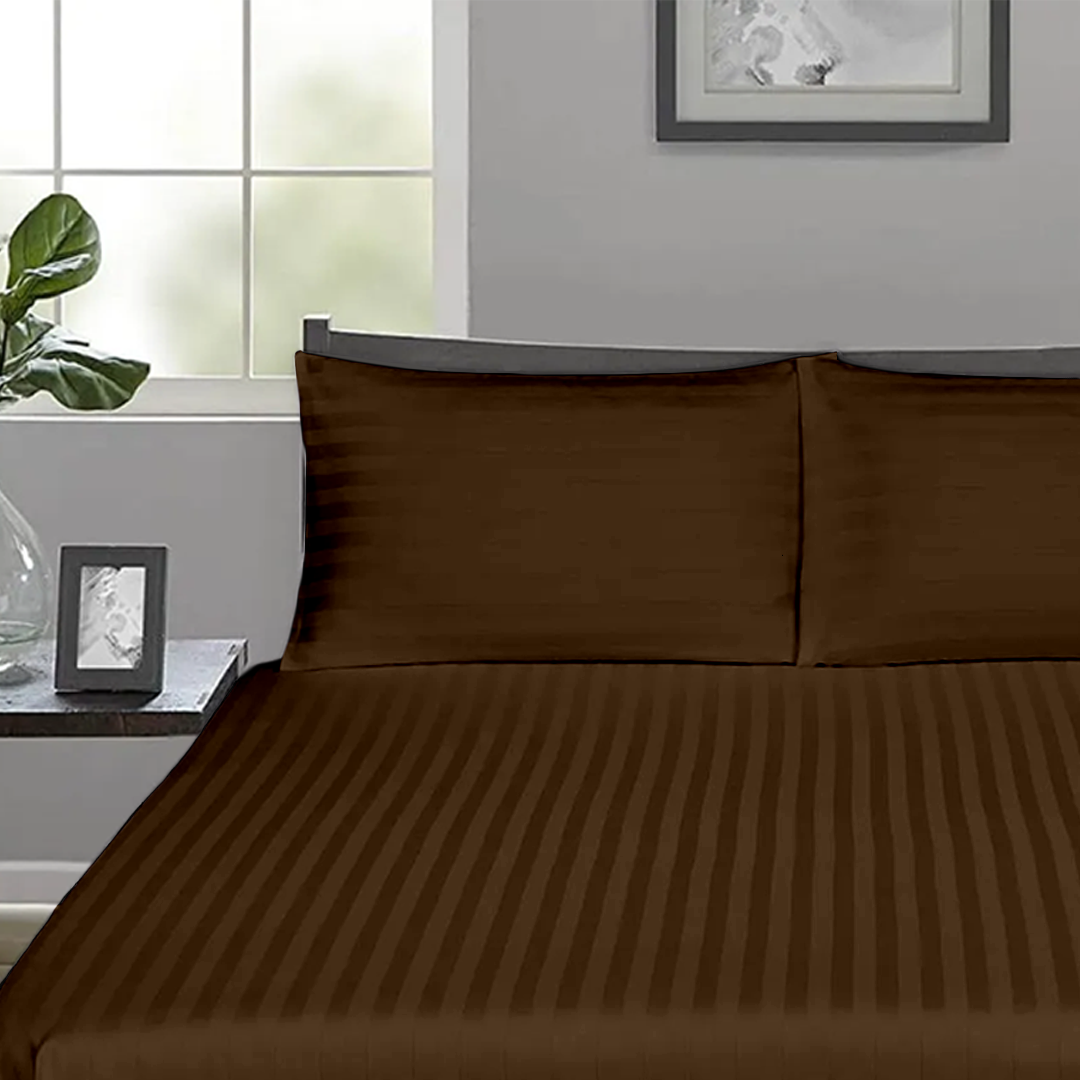 Chocolate Stripe Fitted Bedsheet