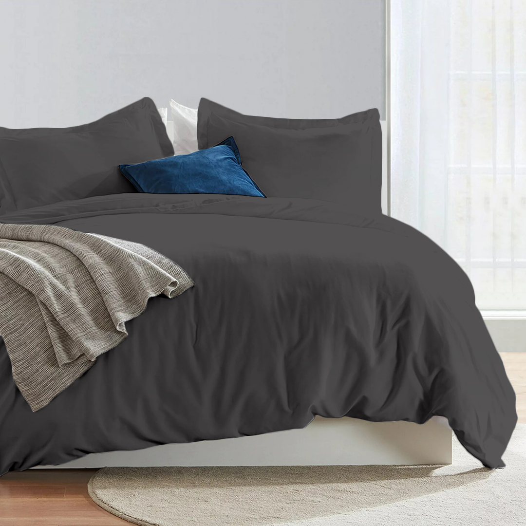 Dark Grey Duvet Cover 300 tc