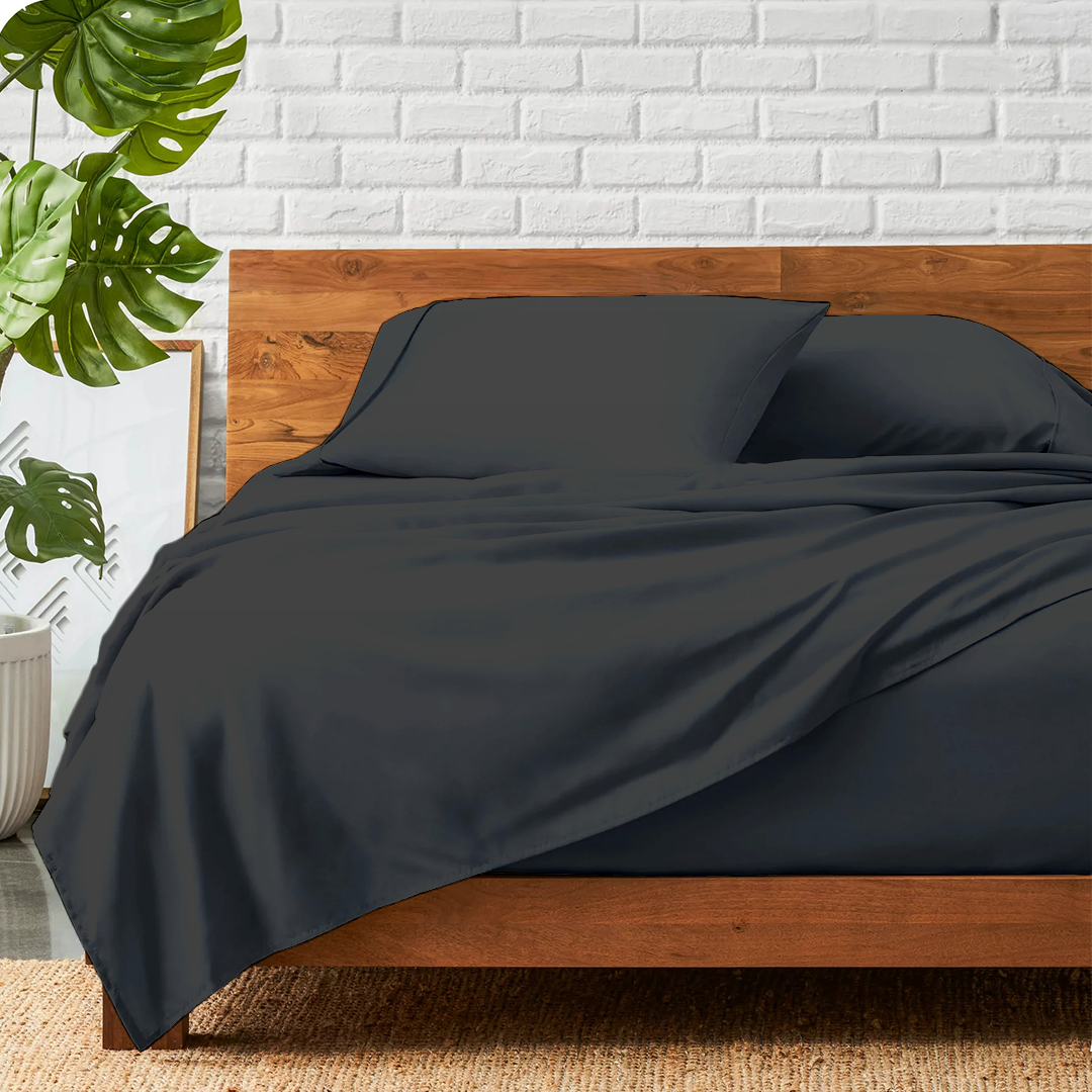Dark Grey Bed Sheet Set