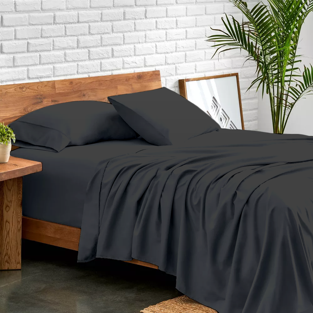Dark Grey Bed Sheet Set