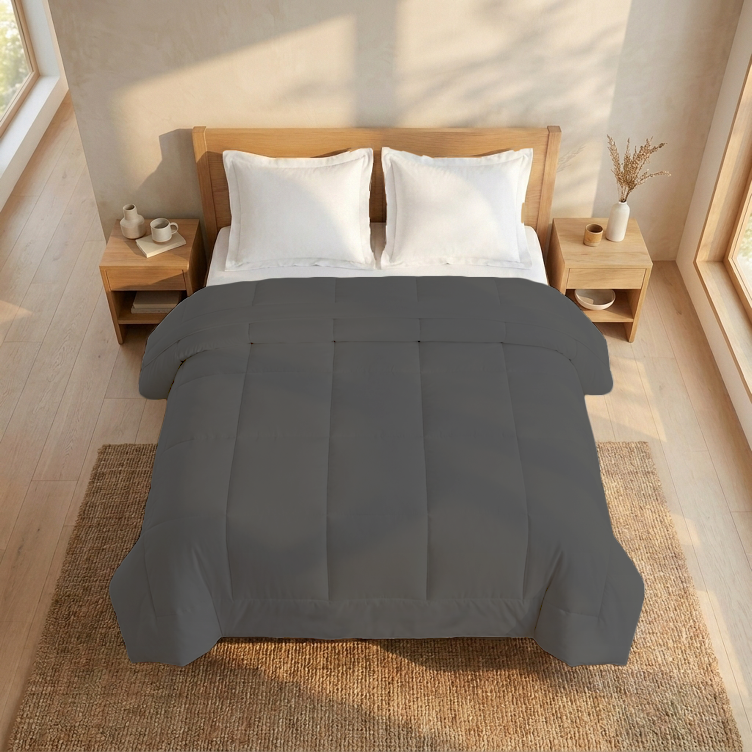 Dark Grey 150 GSM Comforter