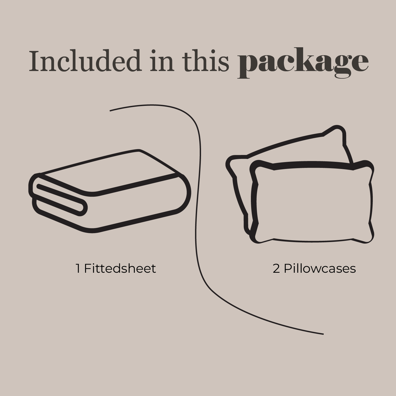 Fitted sheet with pillowcase 