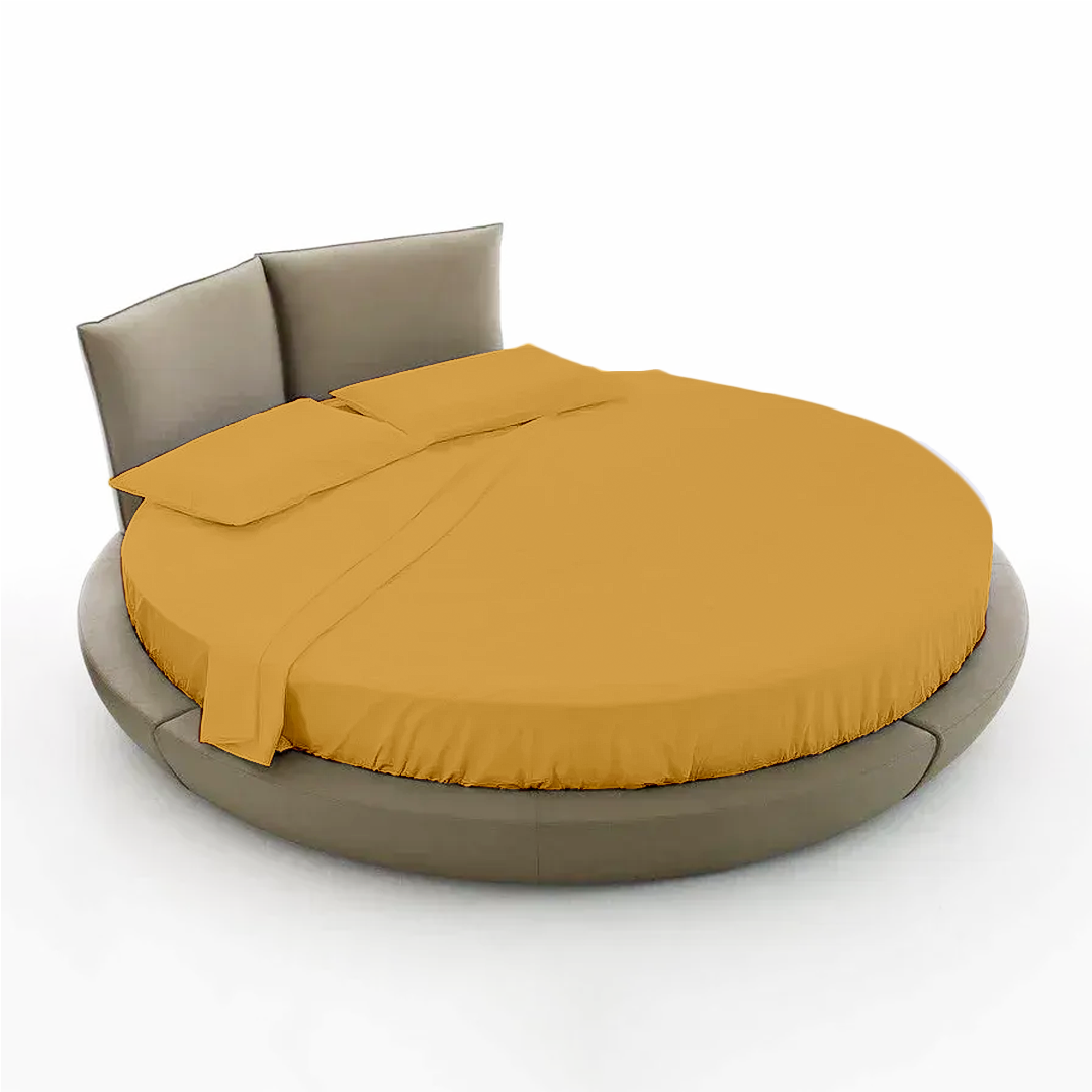 Gold Round Bed Sheets
