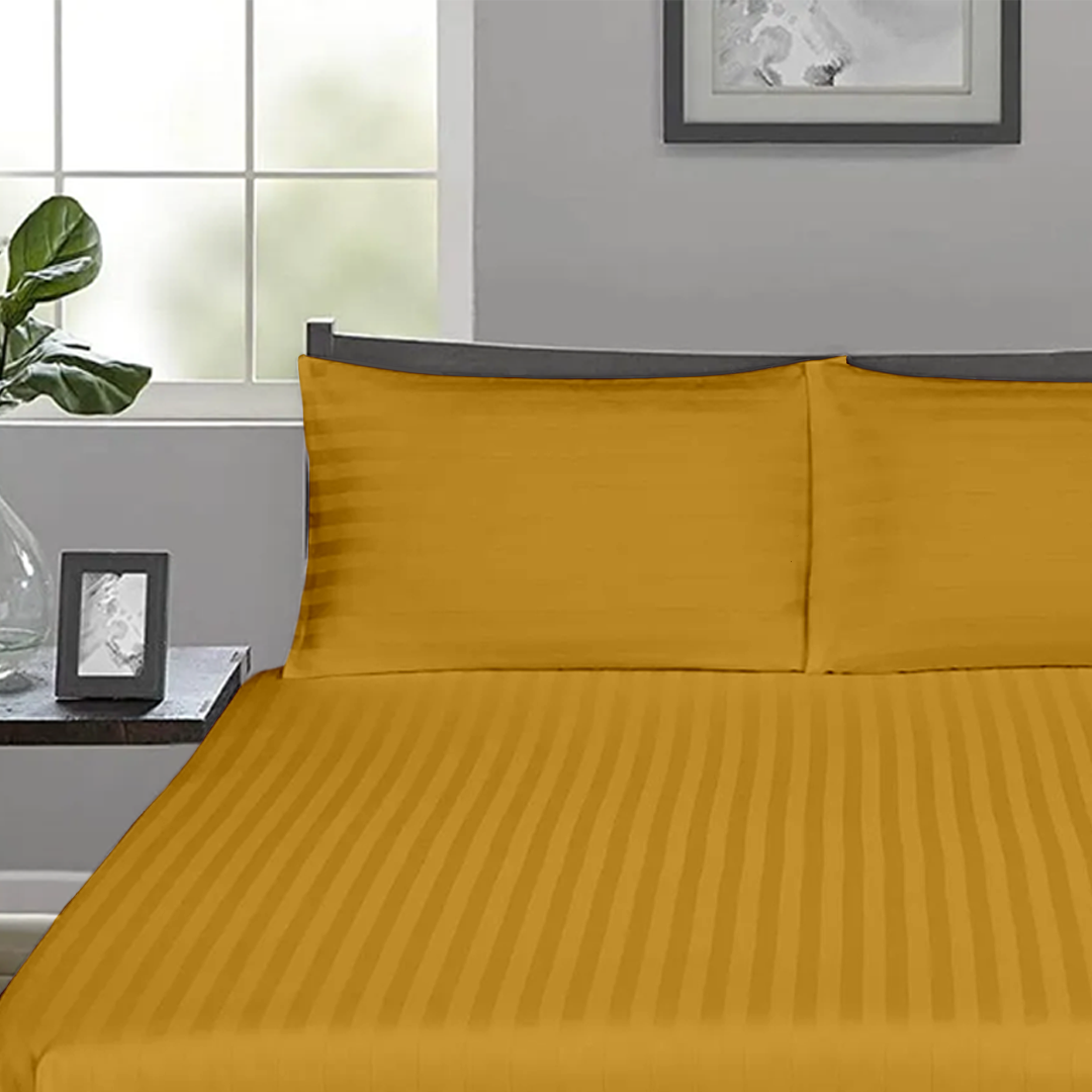 Gold Stripe Fitted Bedsheets