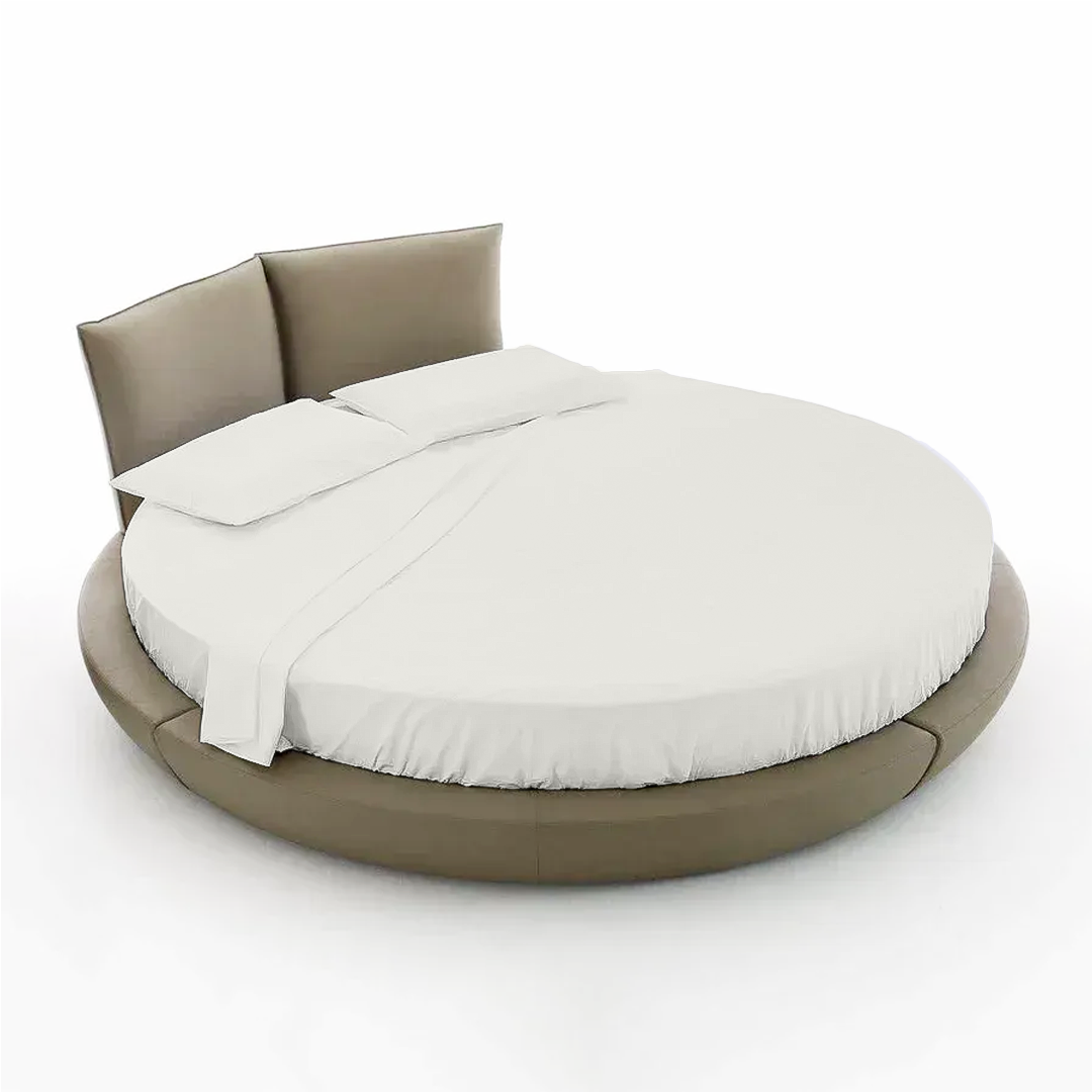 Ivory Round Bed Sheet