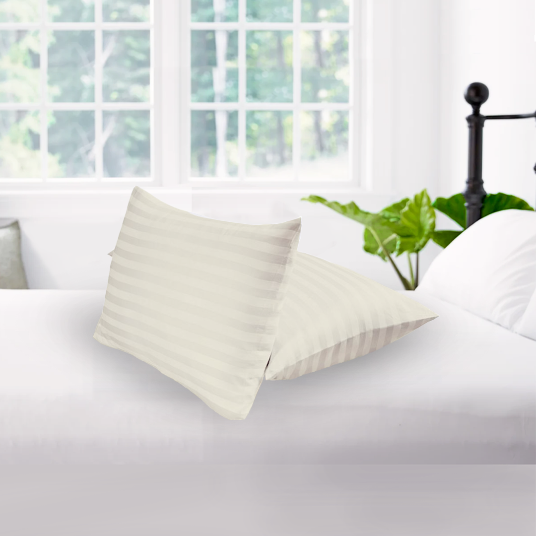 Ivory Stripe Pillow Cover
