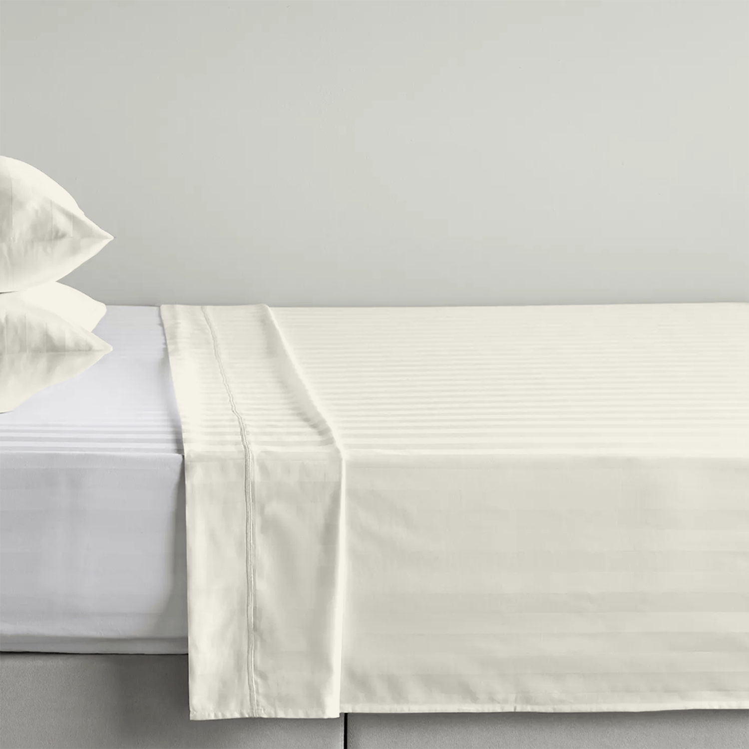 Ivory Stripe Bed Sheets