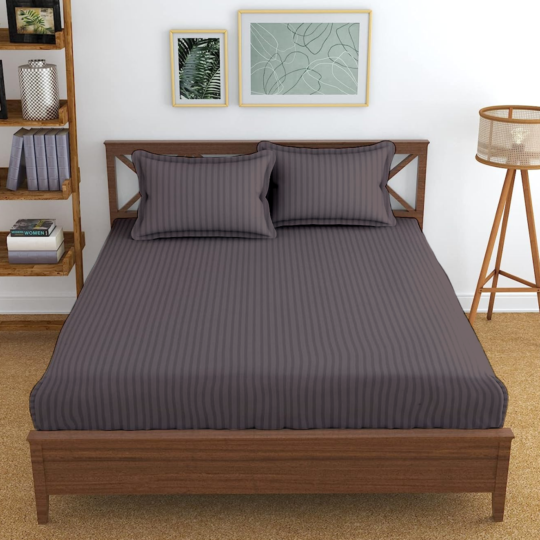 Lavender Stripe Fitted Bedsheets