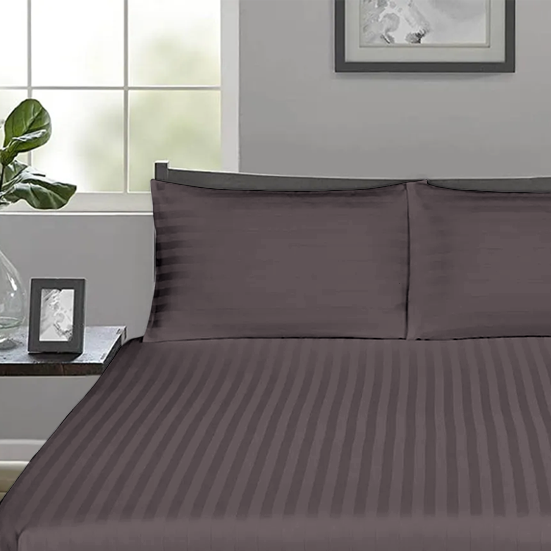 Lavender Stripe Fitted Bedsheets